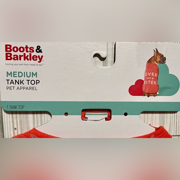 New Boots & Barkley “Lover Not A Biter” Tank Top for Dogs Size Medium - Picture 4 of 4